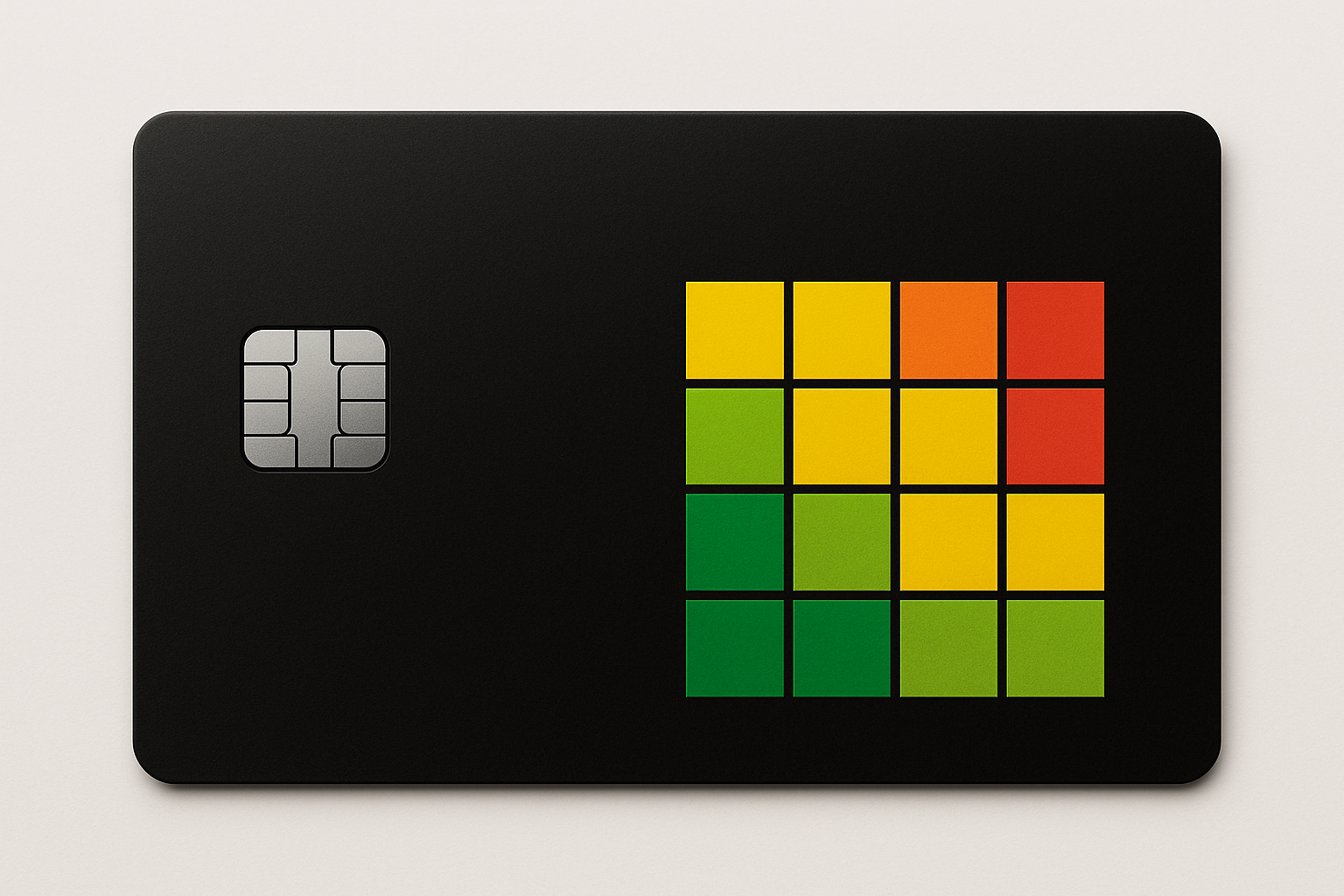Abstract orange and white credit card design